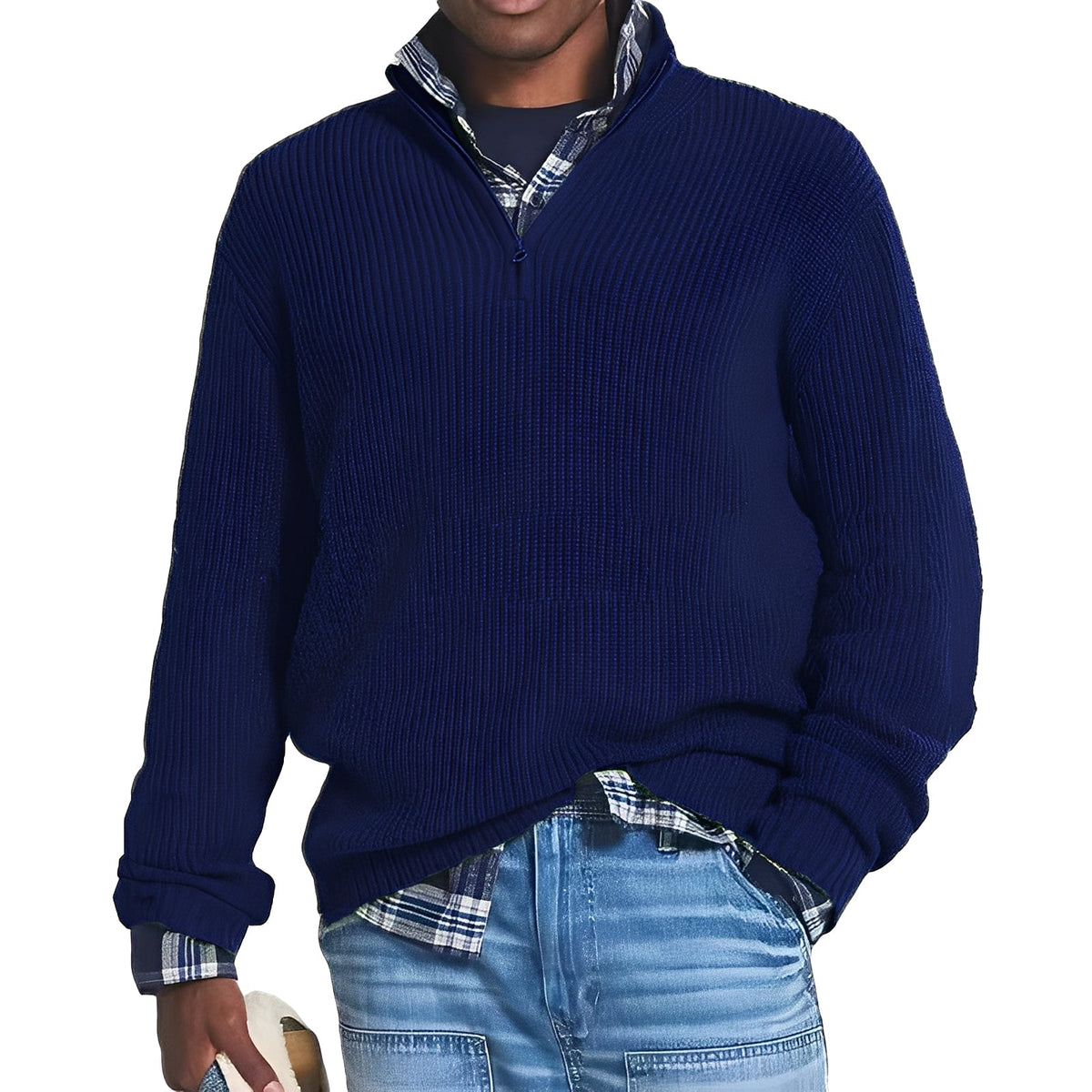 Edward - Moderner Pullover mit Halbreißverschluss