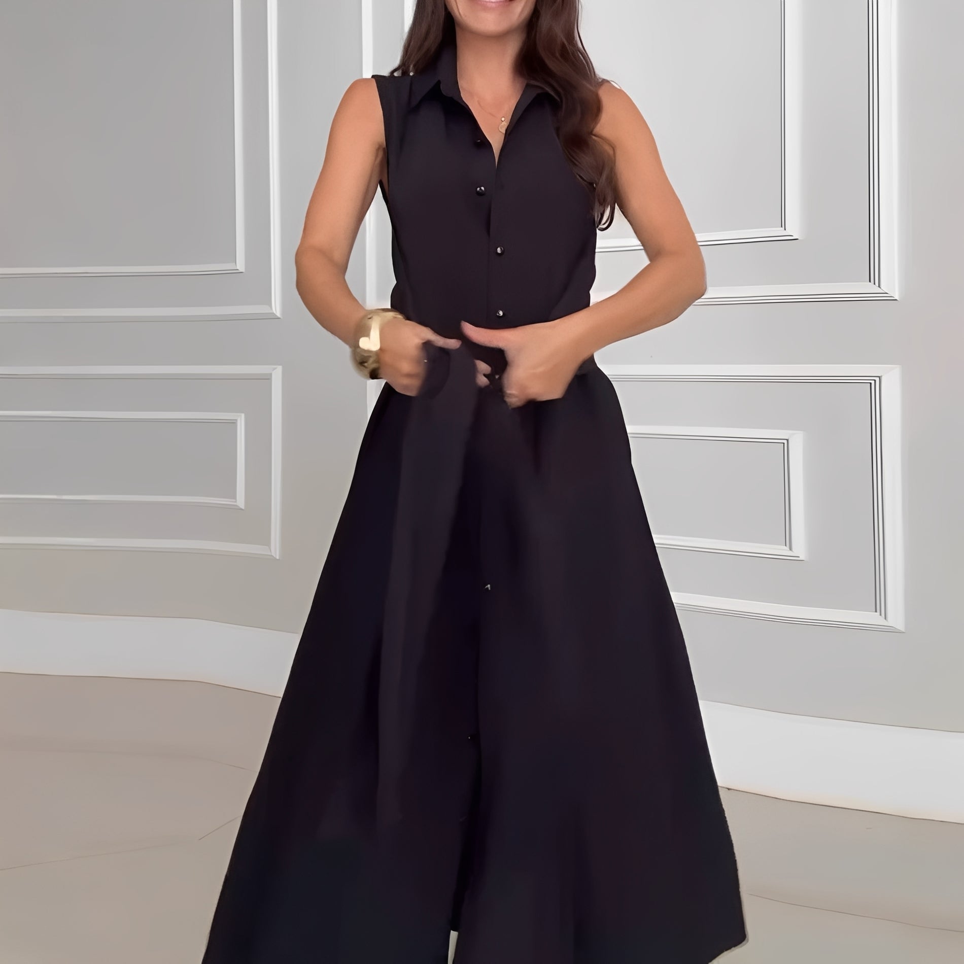Alison - Ärmelloses Midikleid