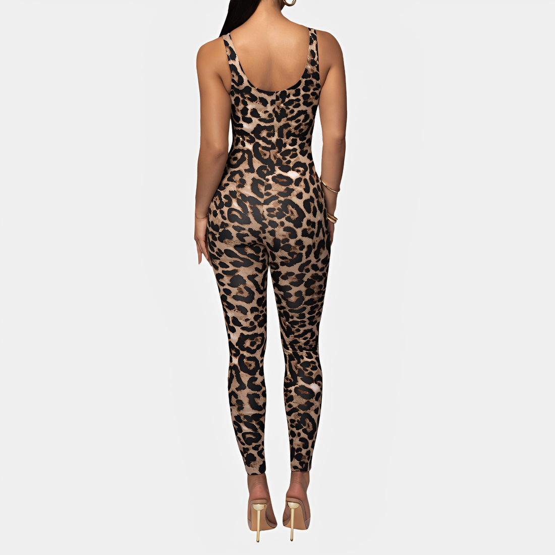 Elaine - Stilvoller Bedruckter Bodycon-Jumpsuit