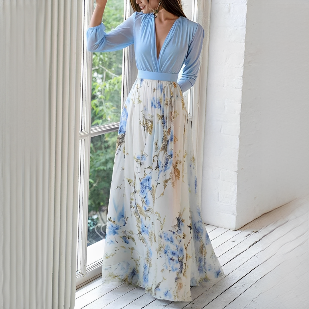 Mitchellie - Schickes Damenkleid mit V-Ausschnitt