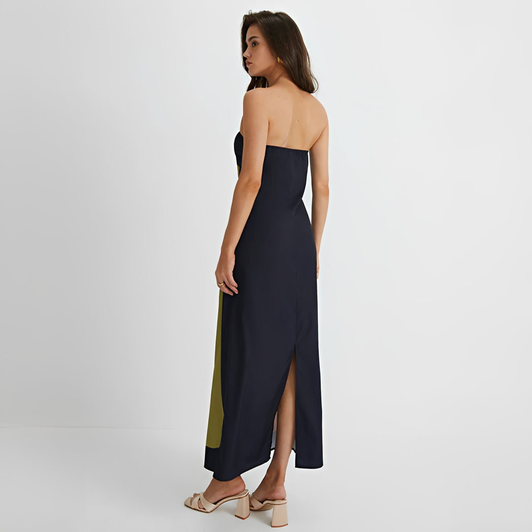 Delaney - Stilvolles Kleid mit Blumenmuster und Tube-Top
