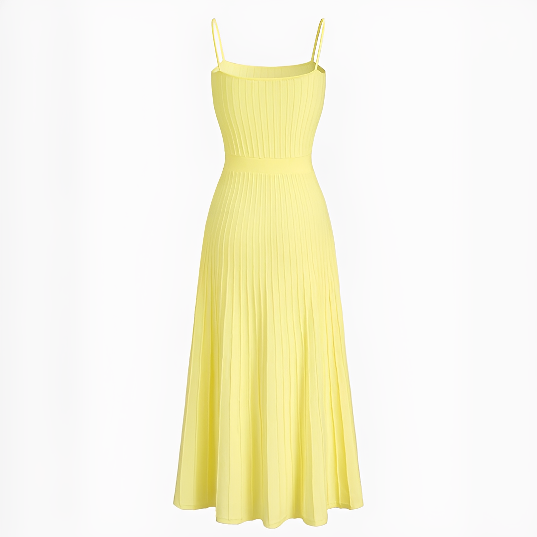 Pheobie - Elegantes Falten-Midikleid
