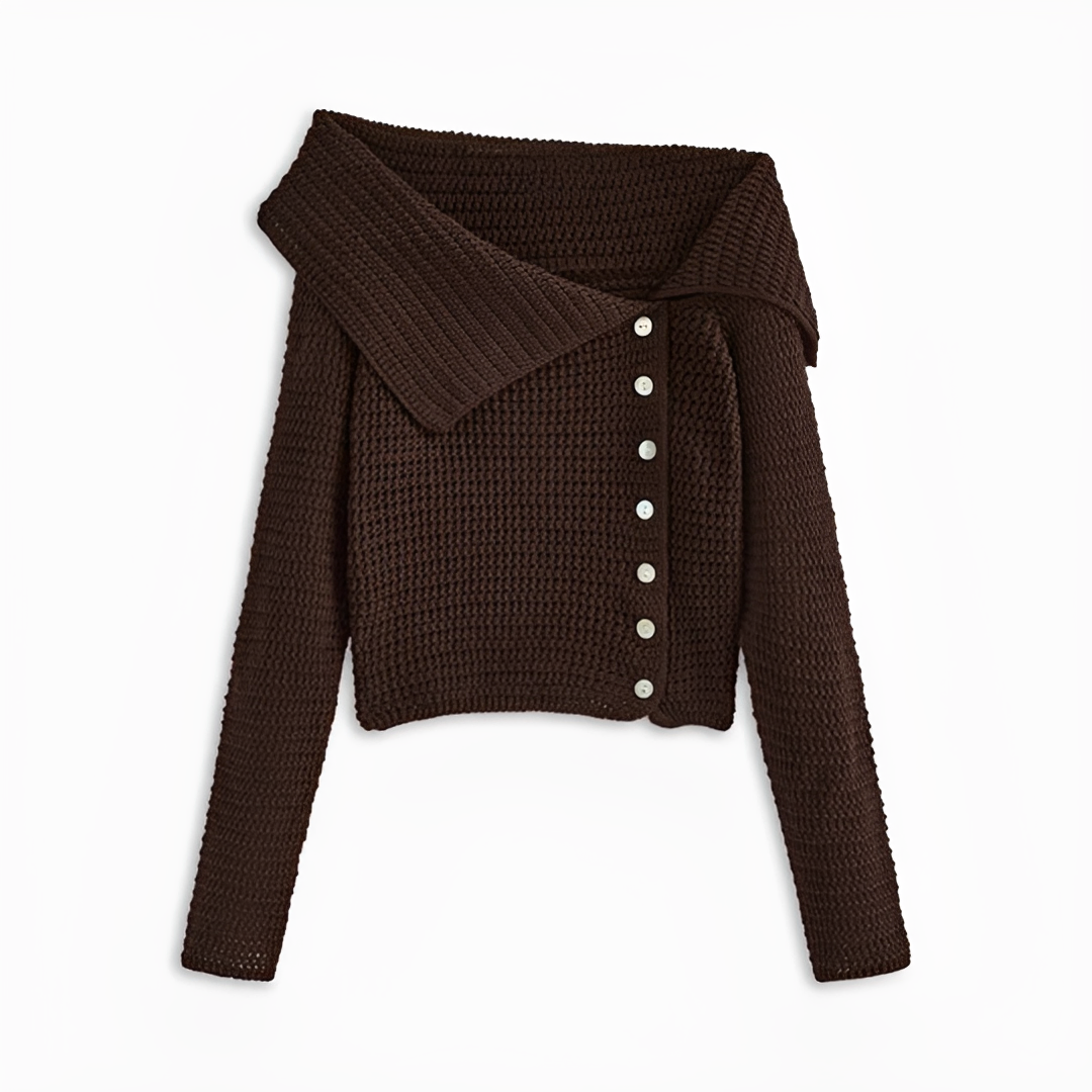 Ginalyn - Asymmetrischer Ein-Schulter-Pullover