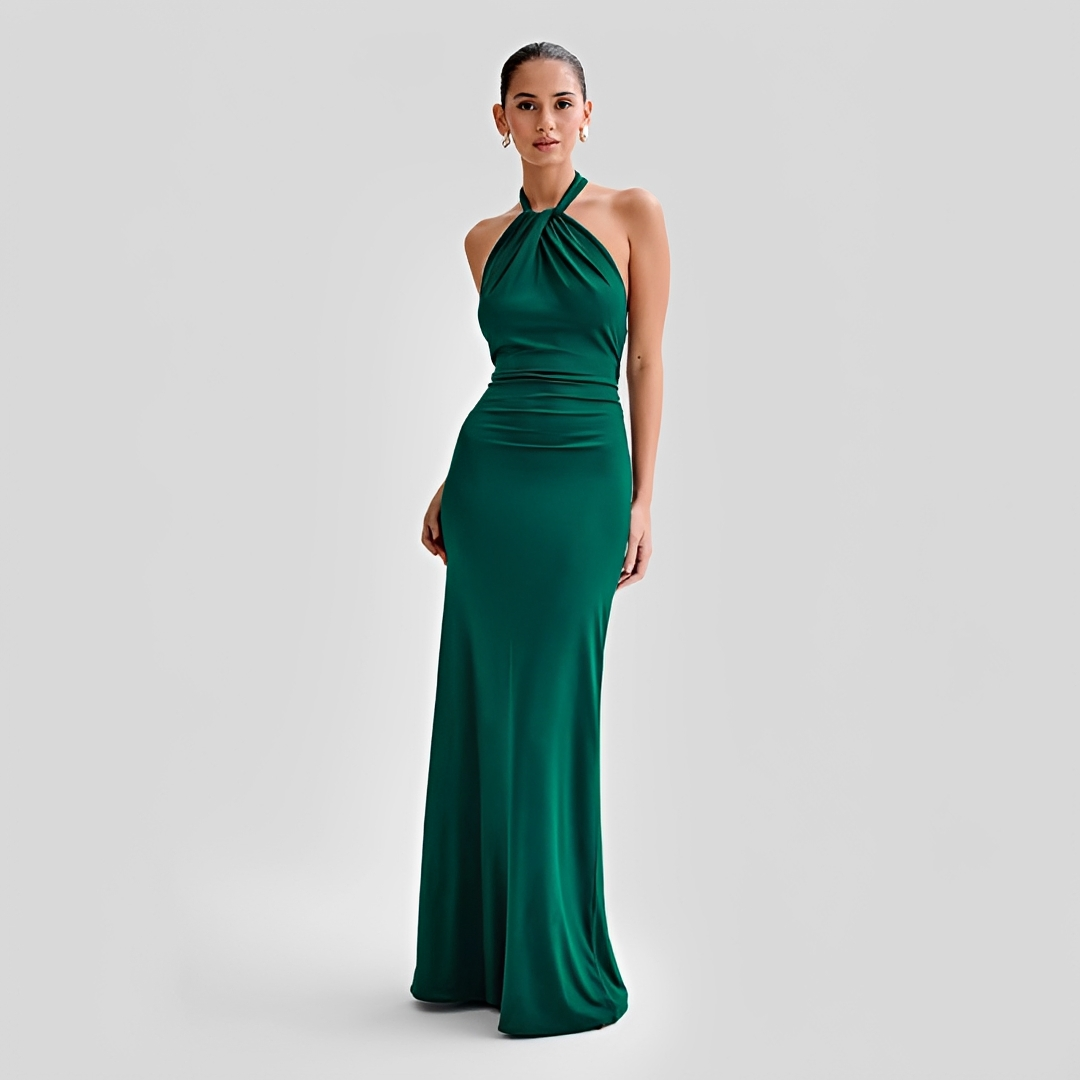 Mabel - Elegantes Maxikleid mit offenem Rücken