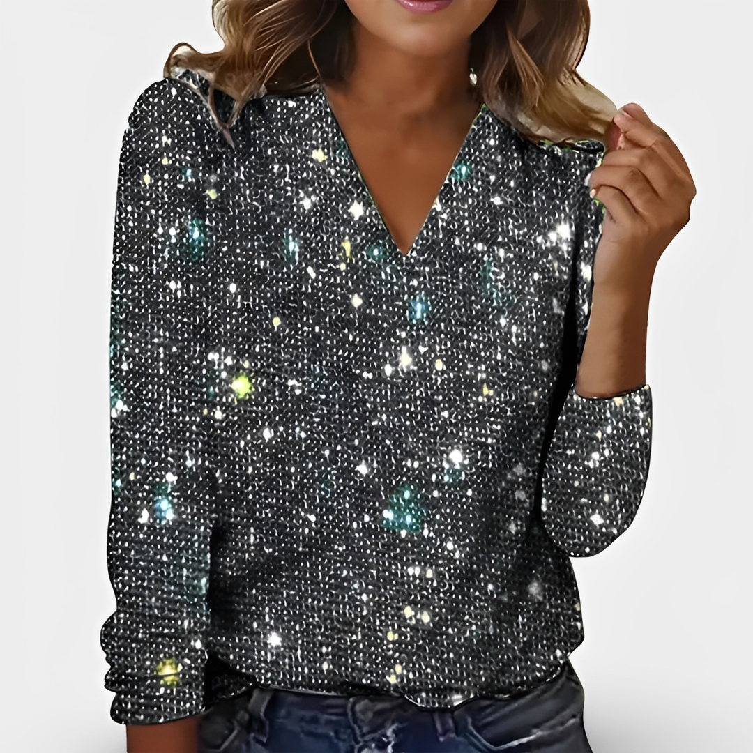 Casandra - Glänzendes modernes Damen-Top