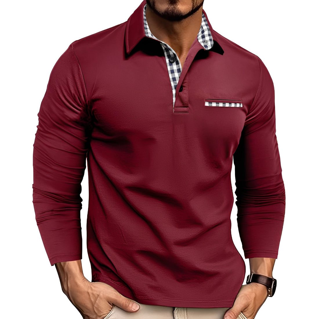 Charel - Komfortables Langarm-Poloshirt für Herren