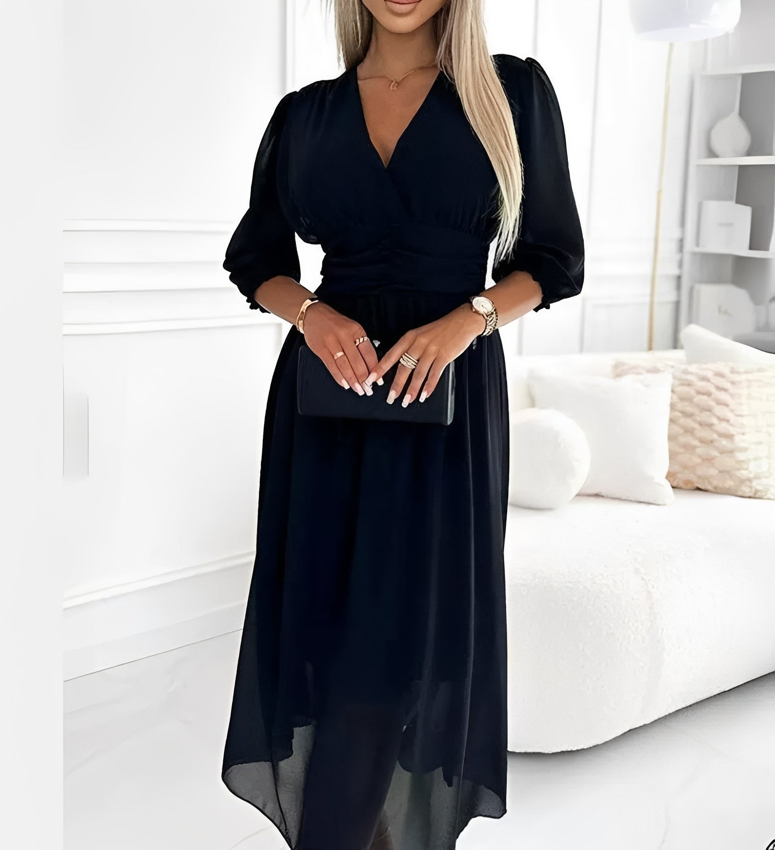 Aysha - Midikleid mit langen Ärmeln