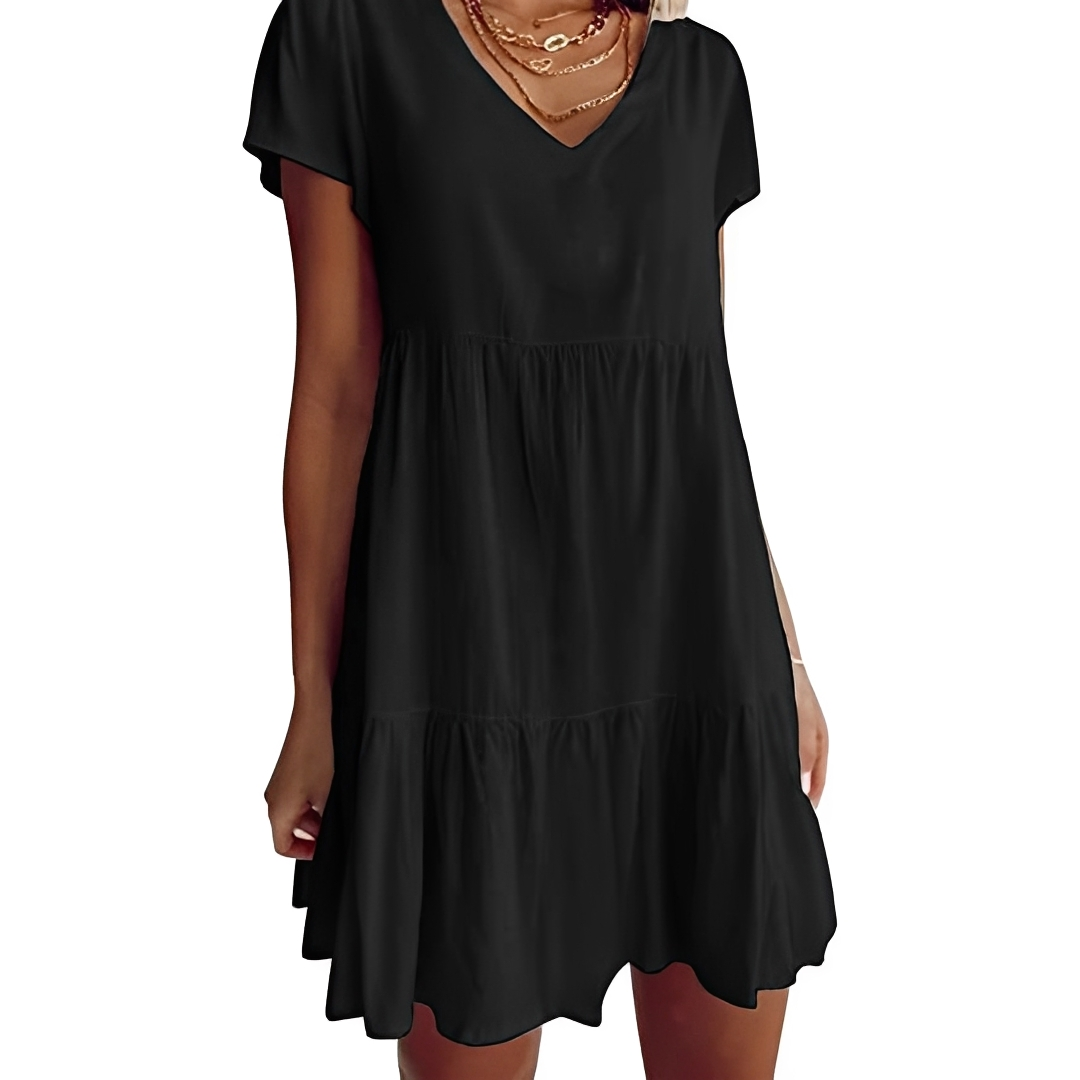 Judith - Lässiges Weites Mini-Kleid