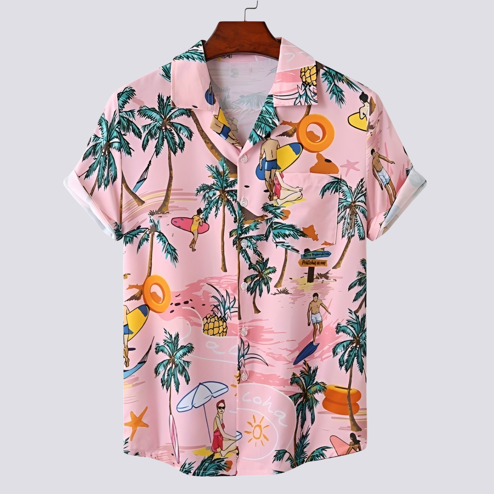 Ronan - Elegantes Herrenhemd mit Hawaii-Muster