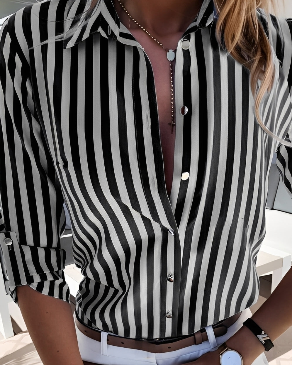 Rosie - Retro-gestreifte Bluse