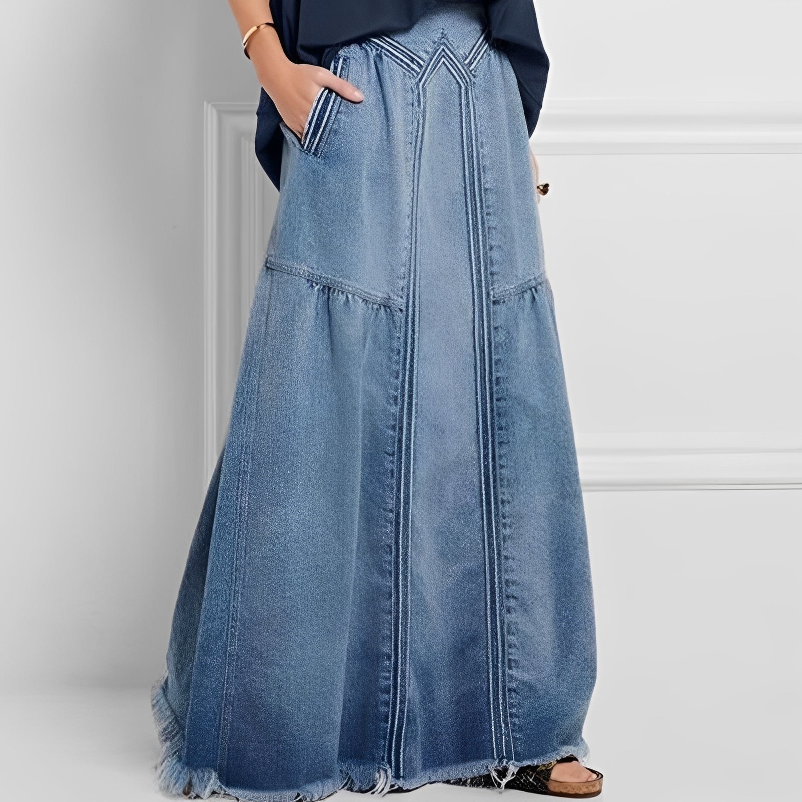 Nella - Modischer Jeansrock mit Tasche für Damen