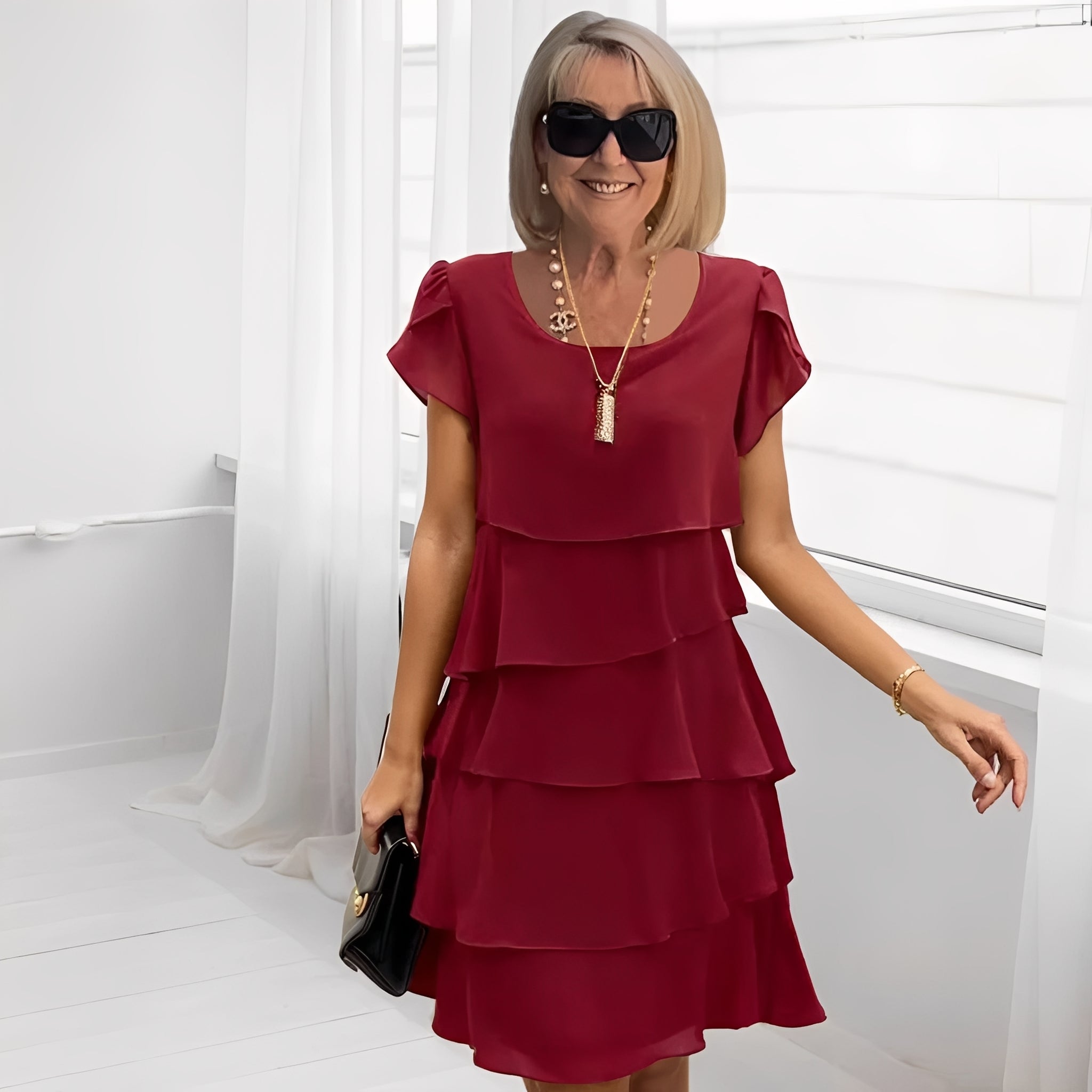 Claudia - Damen-Chiffon-Kleid mit Eleganz