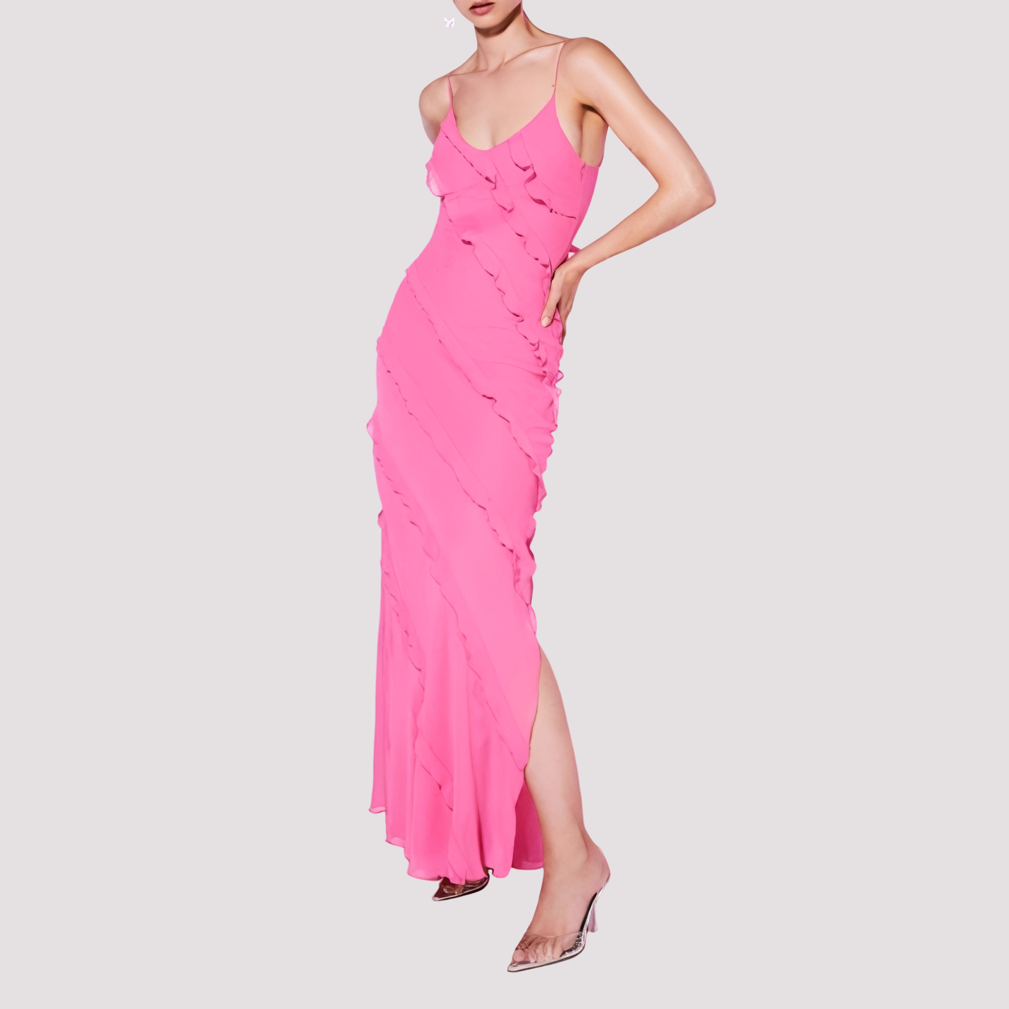 Micah - Elegantes Rüschen-Maxikleid