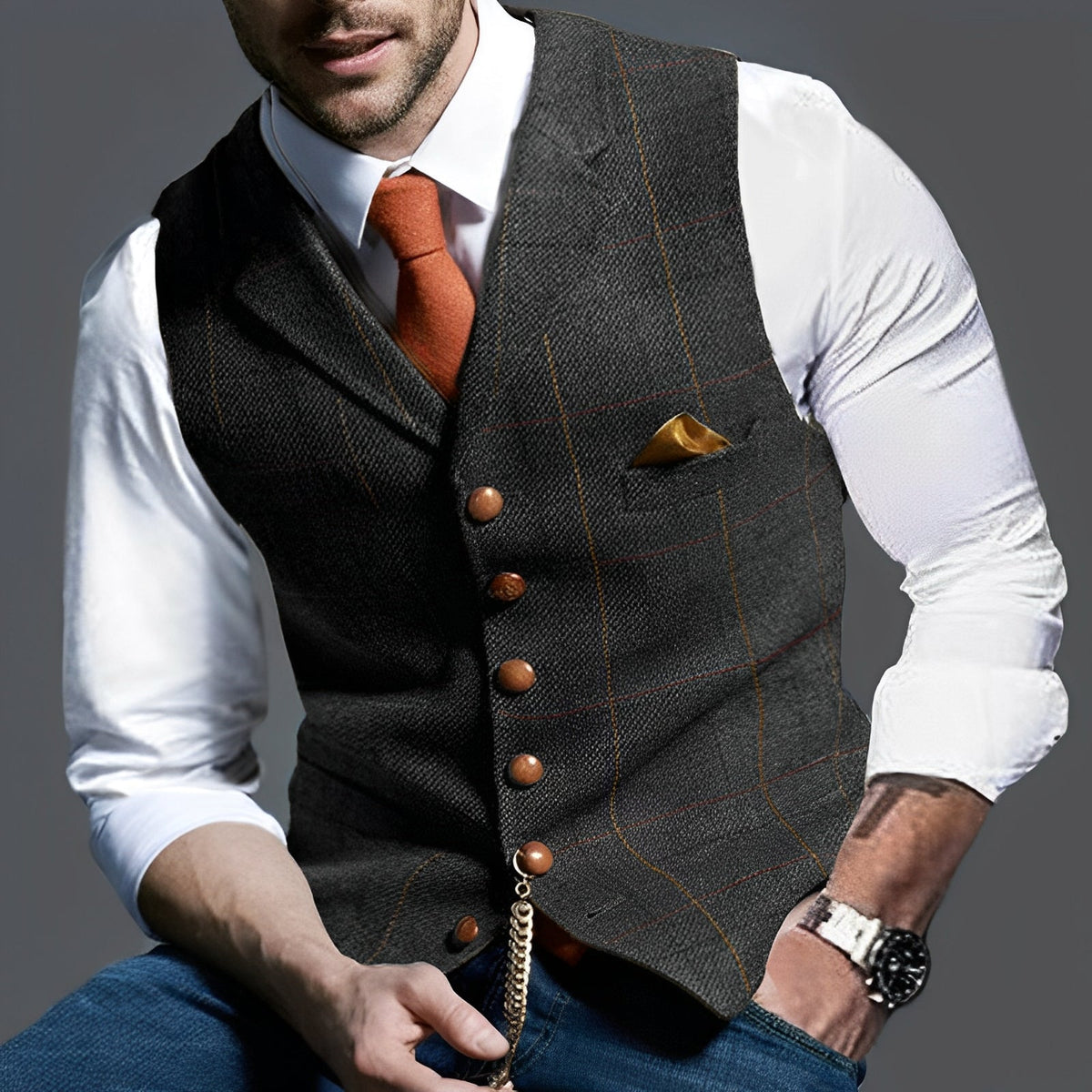 Jasper – Vintage Weste für Herren