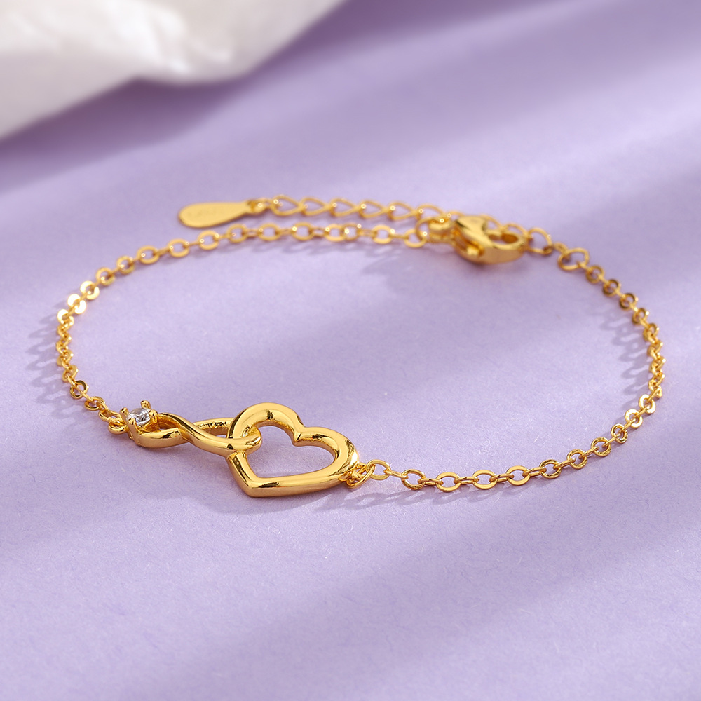 Eternity Herzarmband - Zierliches CZ-Armband