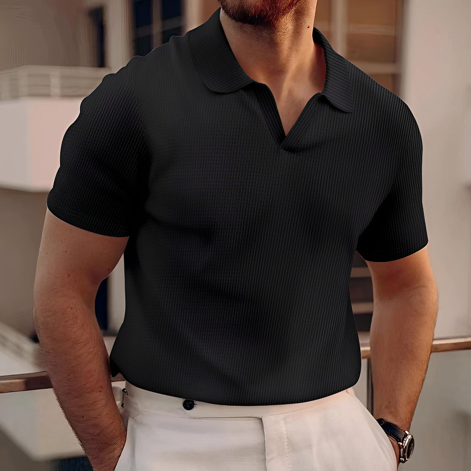 Holden - Kurzarm-Poloshirt mit minimalistischem Design