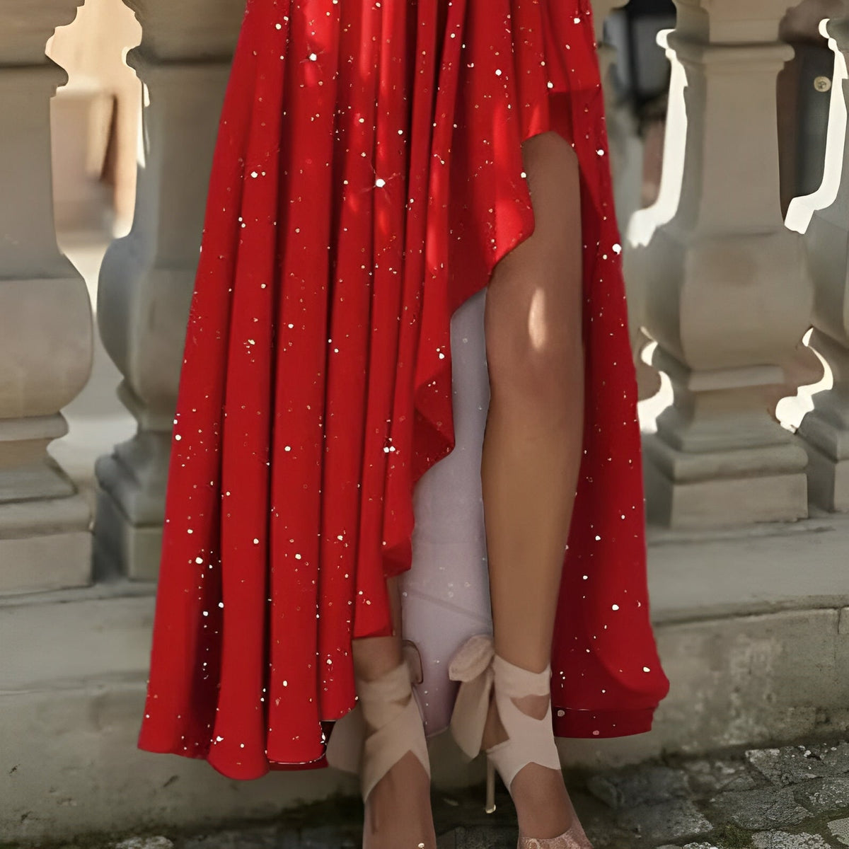 Damenkleid mit hoher Taille – Schickes, luftiges Kleid für Sommer, Feiern und jeden Tag