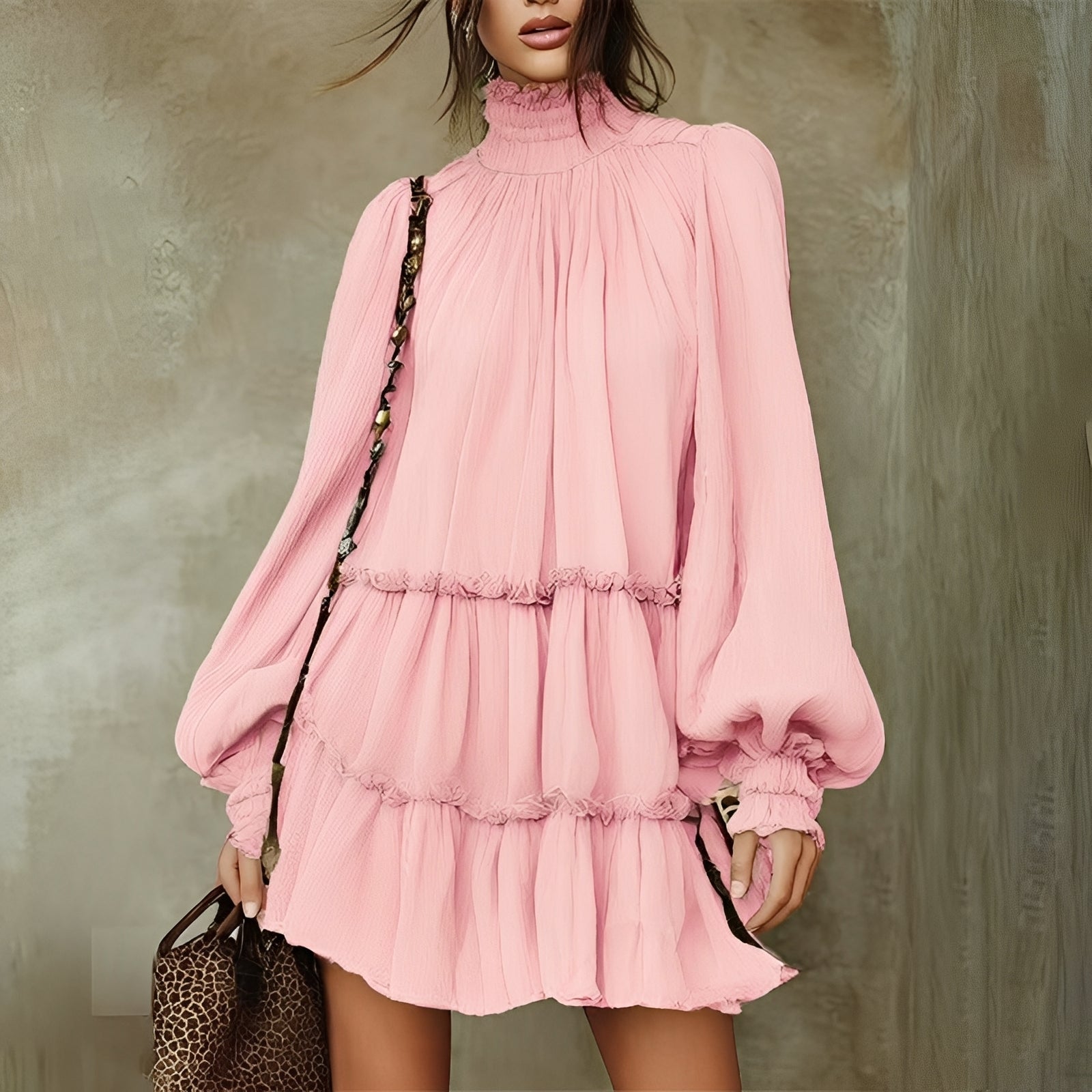 Mayeth - Stilvolles Ruffle Mini Kleid