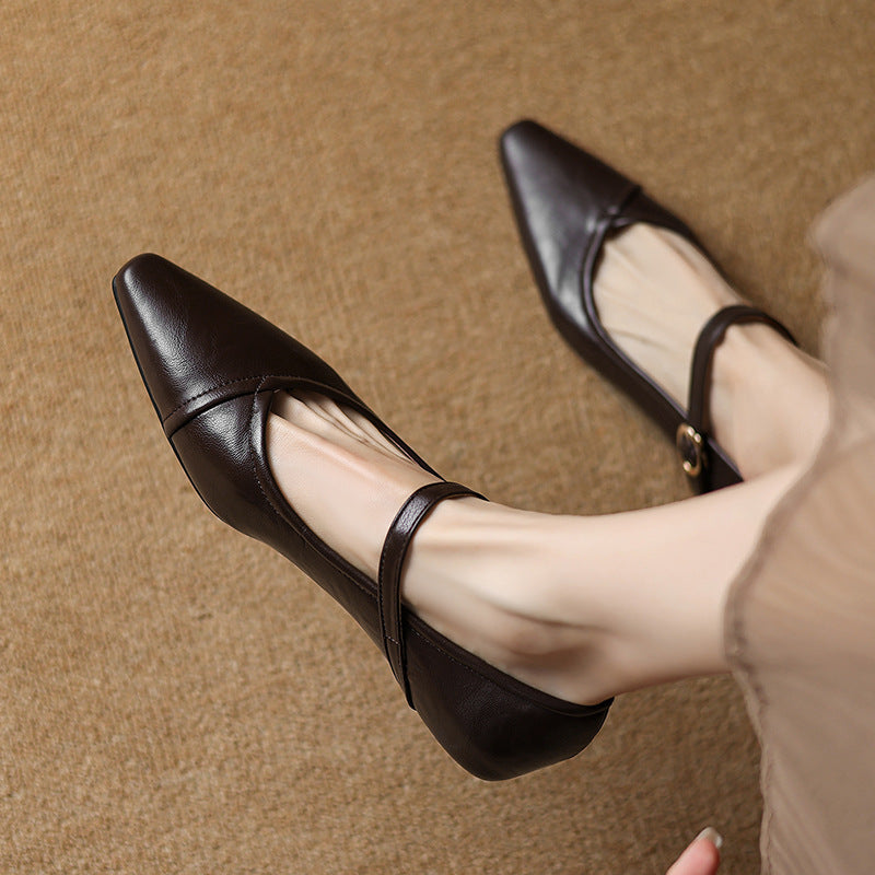 Isobella - Bequeme flache Pumps-Sandalen