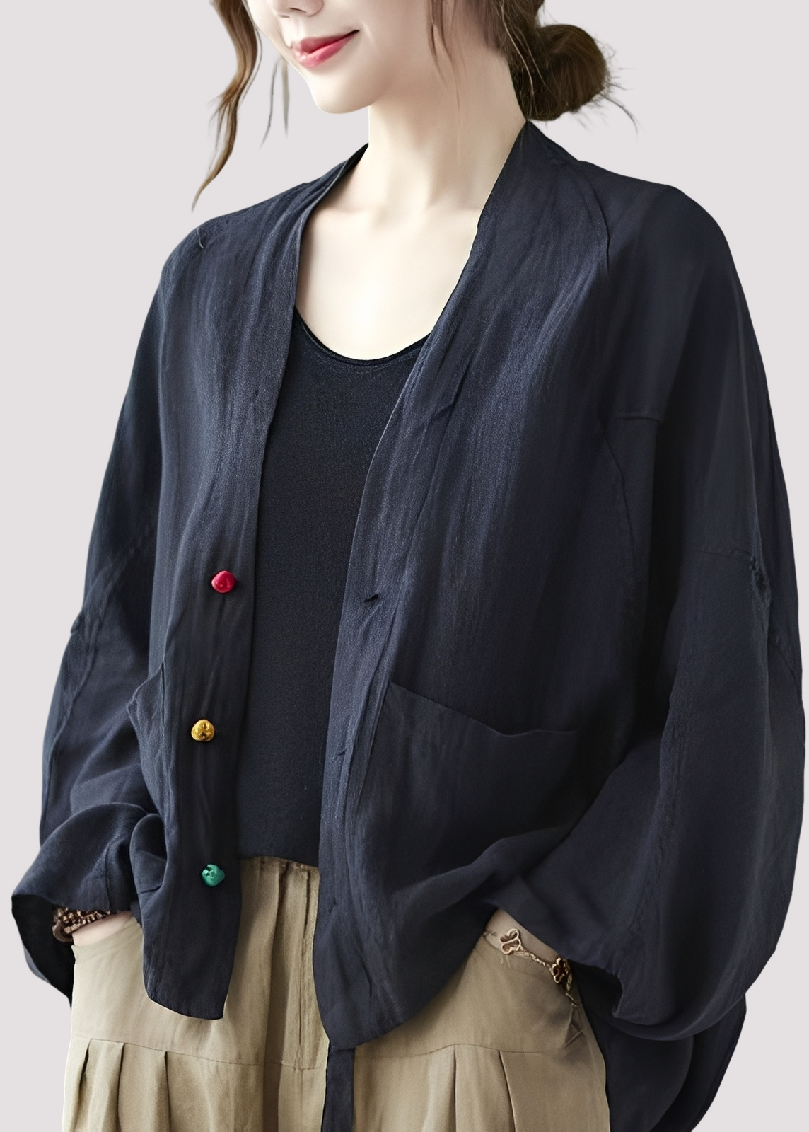 Tilly - Bequemer, weit geschnittener Cardigan mit Taschen für Damen