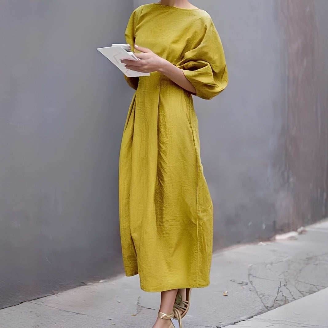 Mariam - Freizeit-Midikleid mit Raffungen
