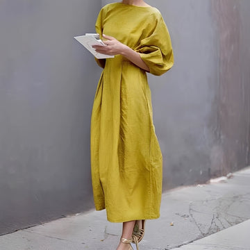 Mariam - Freizeit-Midikleid mit Raffungen