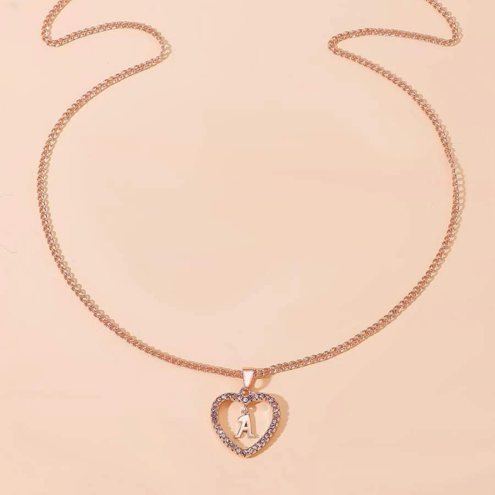 Kristall-Halsband mit Herz-Anhänger