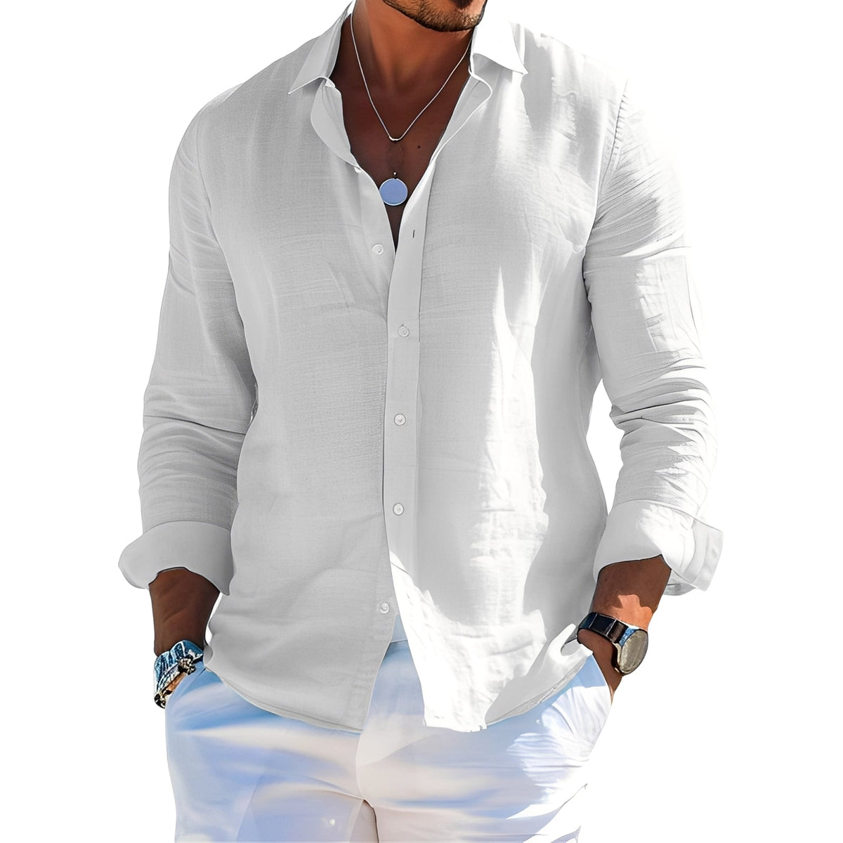 Félicien - Komfortables Langarm-Poloshirt