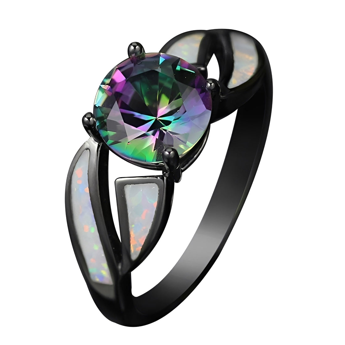 Mirella – Bunter Ring aus Opal und Topas