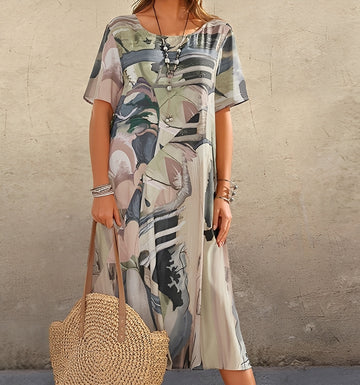 Alexa - Schickes, bedrucktes Damenkleid mit legerer Passform