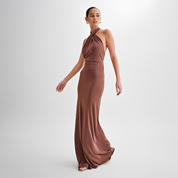 Mabel - Elegantes Maxikleid mit offenem Rücken