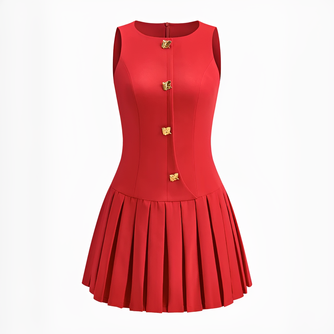 Valery - Schickes gefaltetes Minikleid