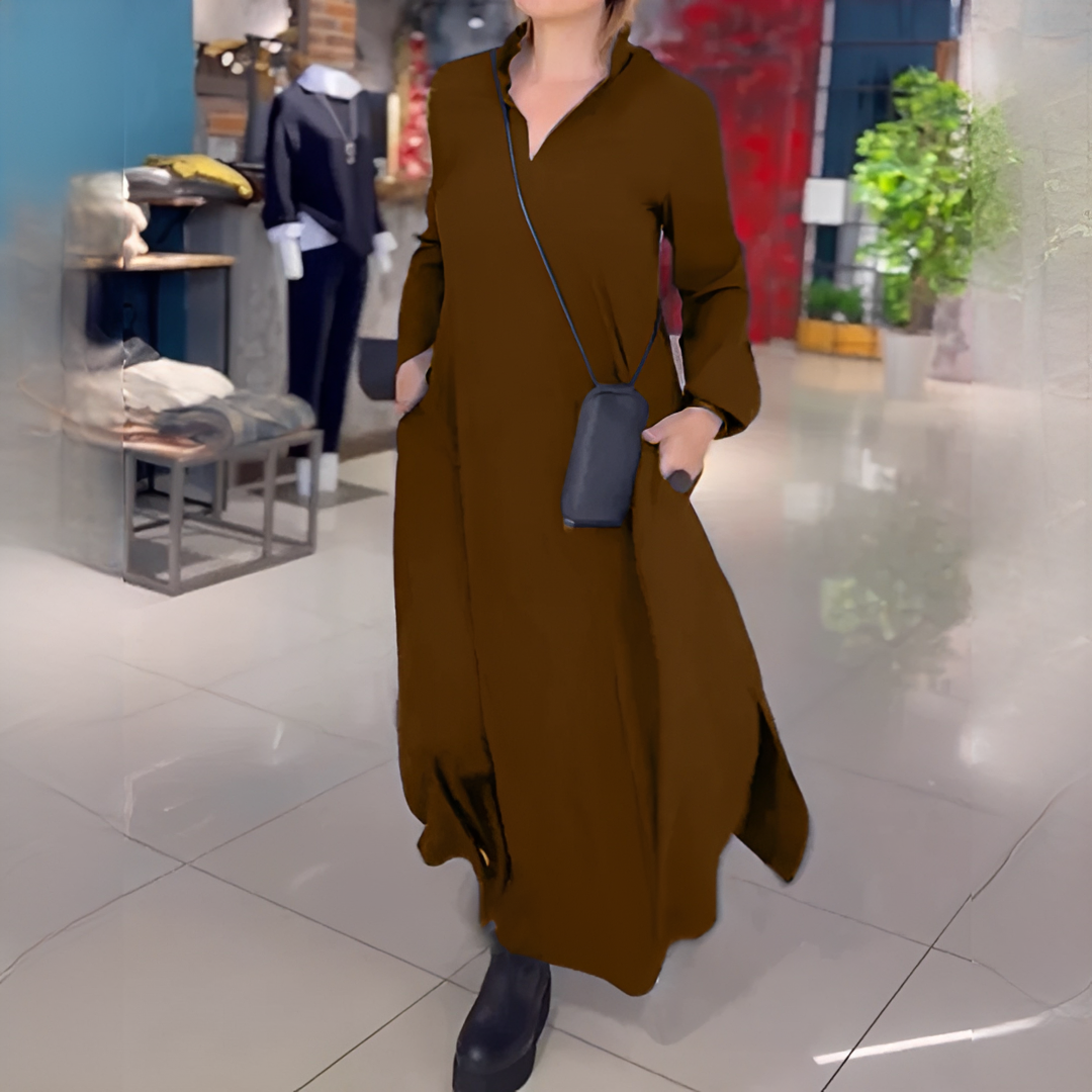 Cassie - Lässiges Langarmkleid