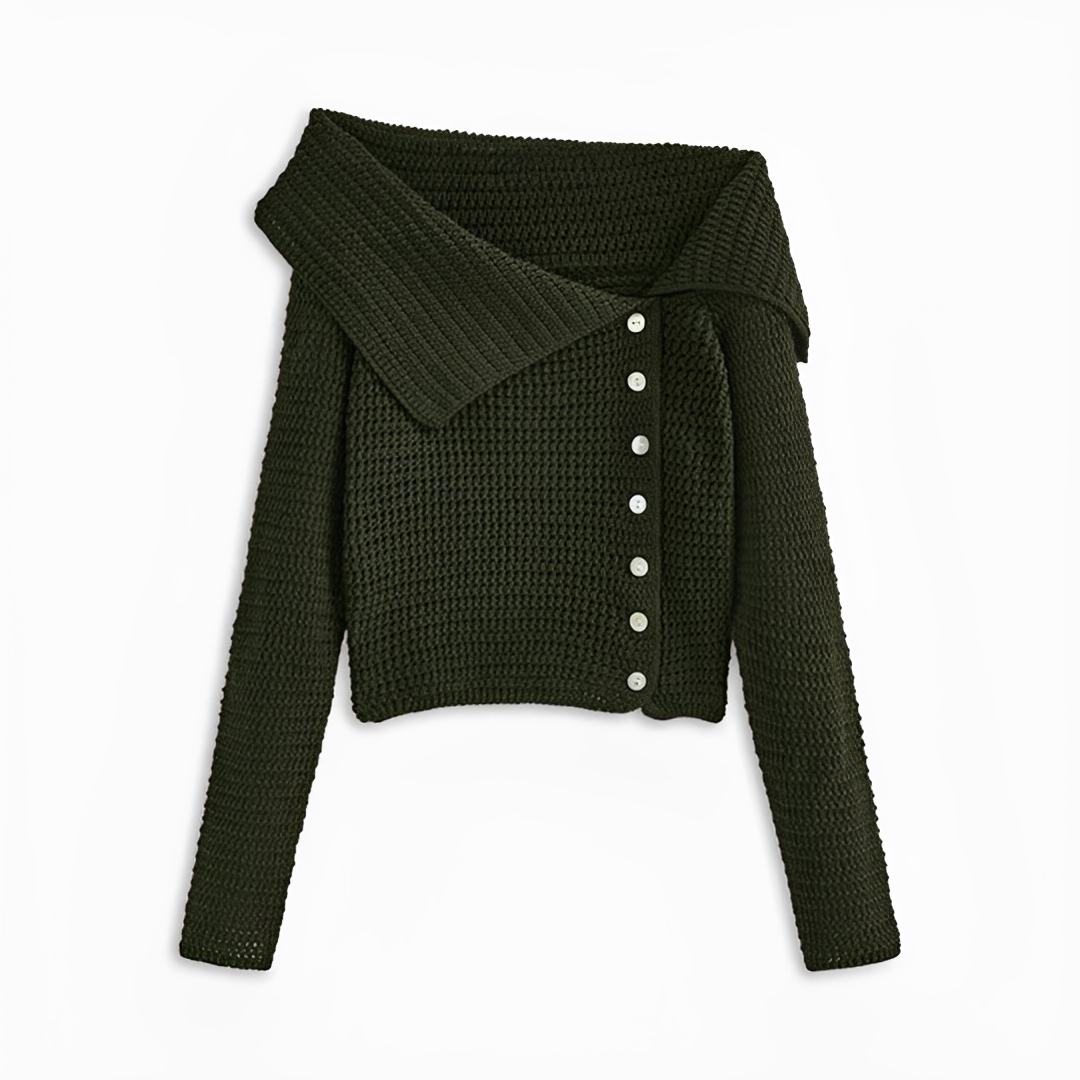 Ginalyn - Asymmetrischer Ein-Schulter-Pullover