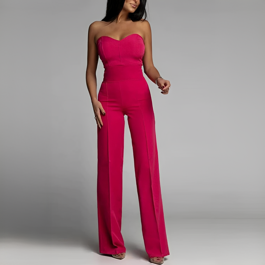 Meriam - Eleganter Damenoverall mit schulterfreiem Design
