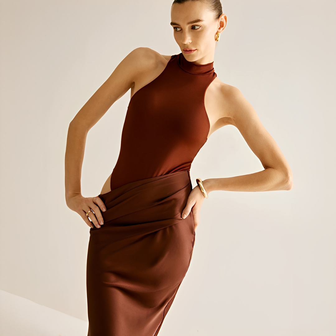 Shyanne - Stilvolles Enges Maxikleid