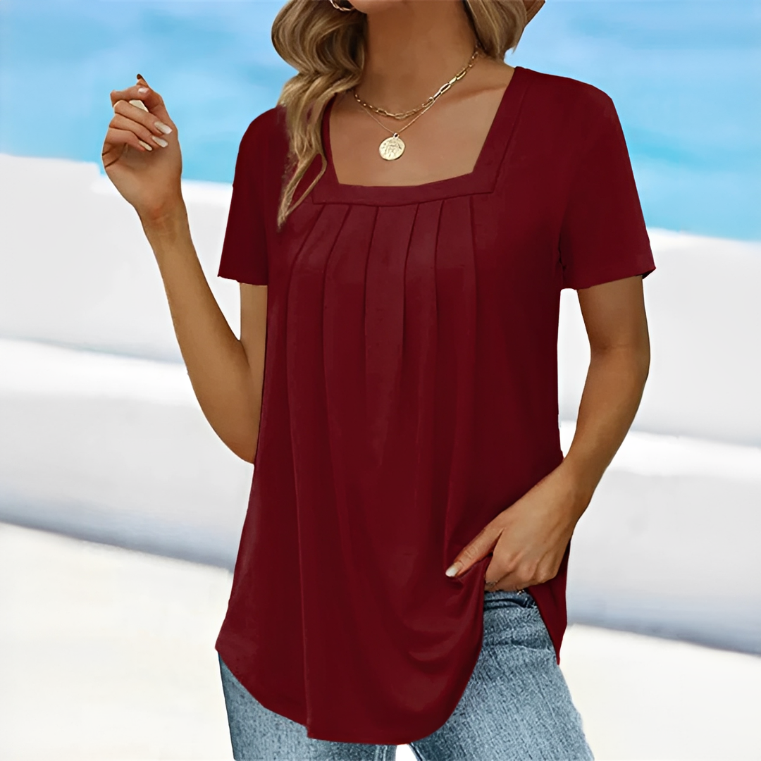 Lidania - Elegante Bluse mit Plisseefalten