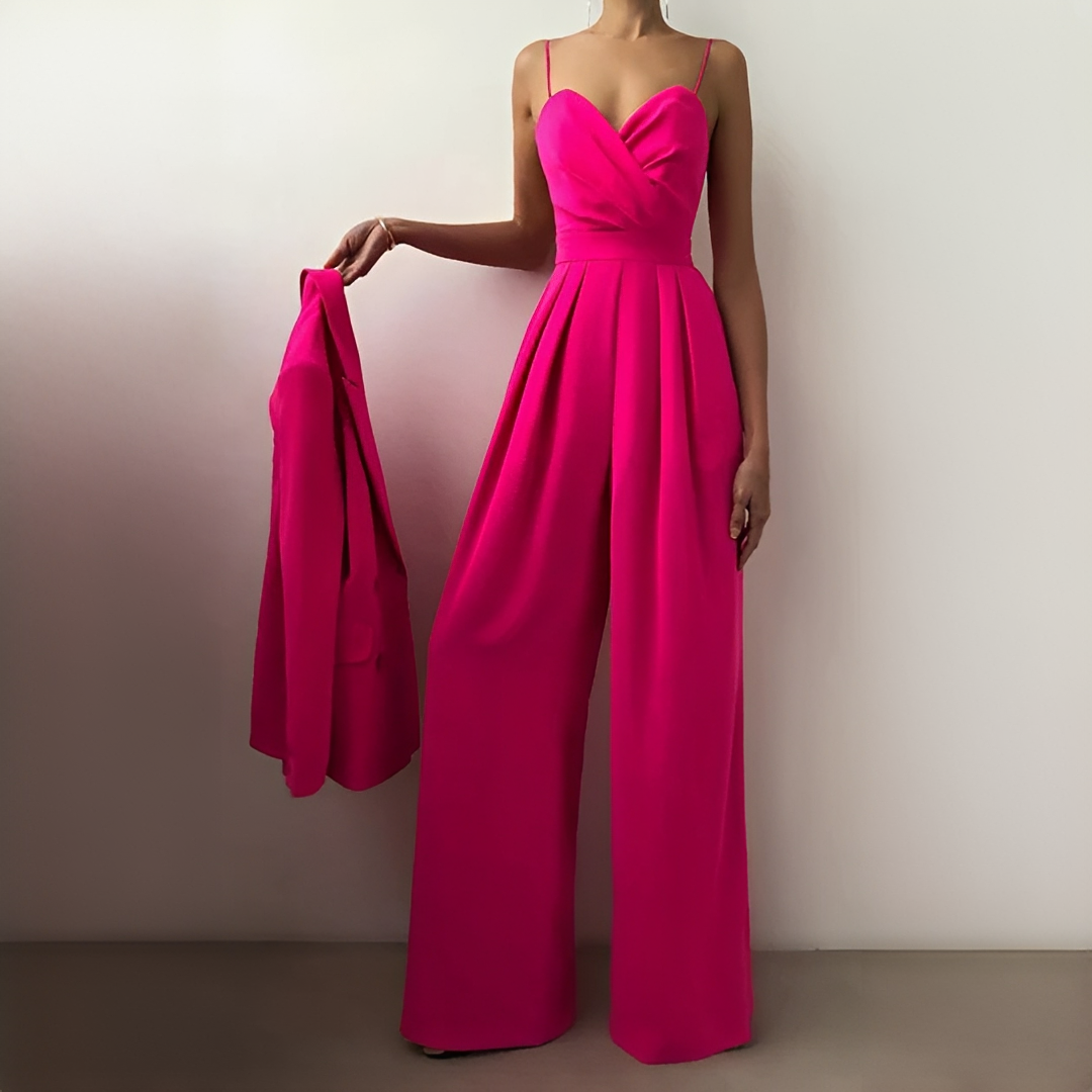 Glysha - Stilvoller Damenoverall mit weitem Bein