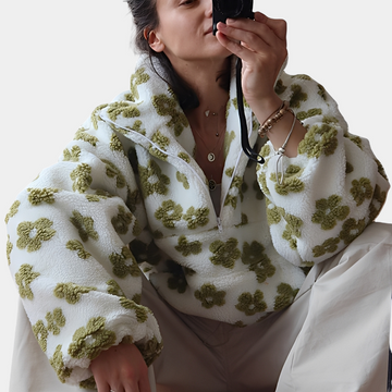 Elizabeth - Moderner Pullover mit Blumendesign