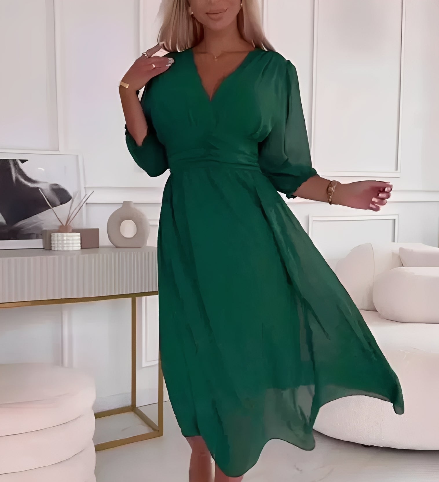 Aysha - Midikleid mit langen Ärmeln