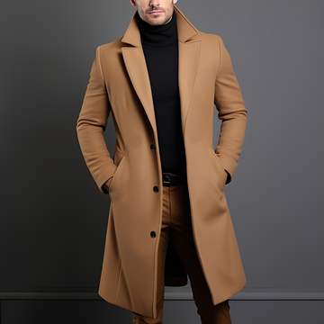 Kévin - Klassischer und warmer Mantel in Überlänge