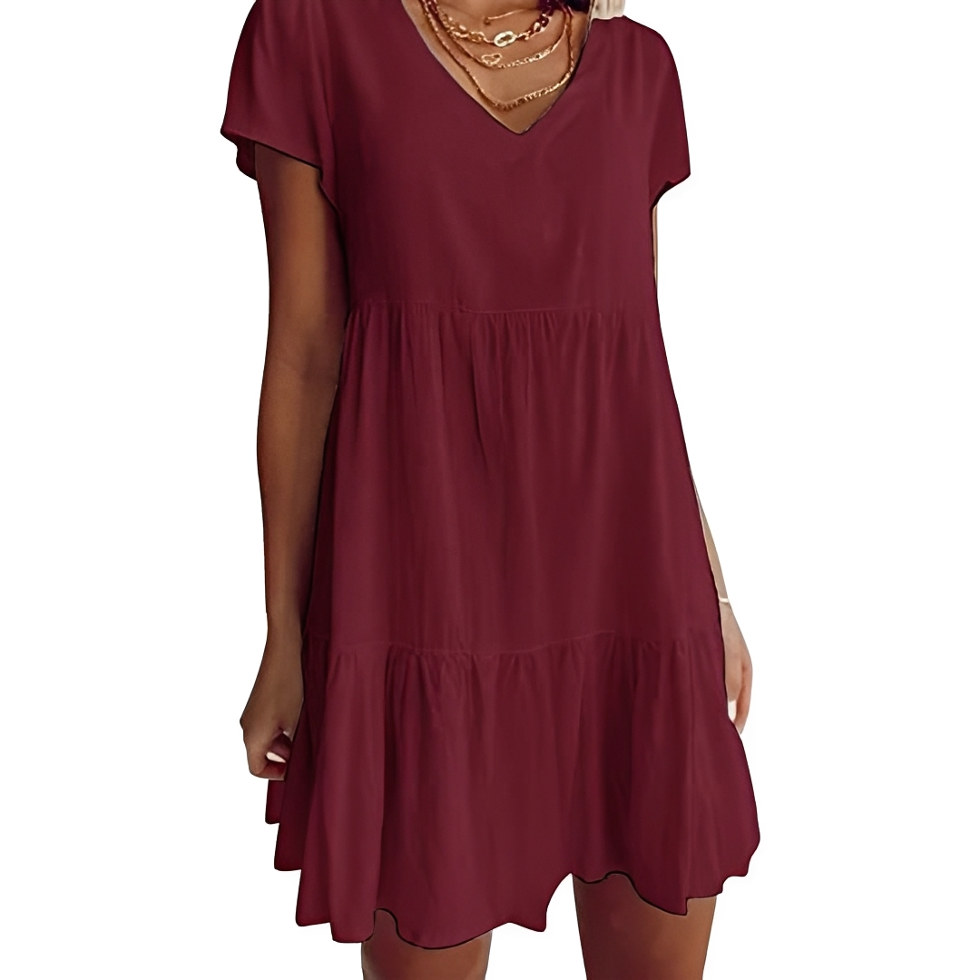 Judith - Lässiges Weites Mini-Kleid