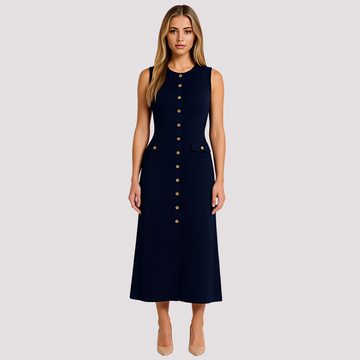 Jorja - Elegantes Midikleid mit Knopfdetails