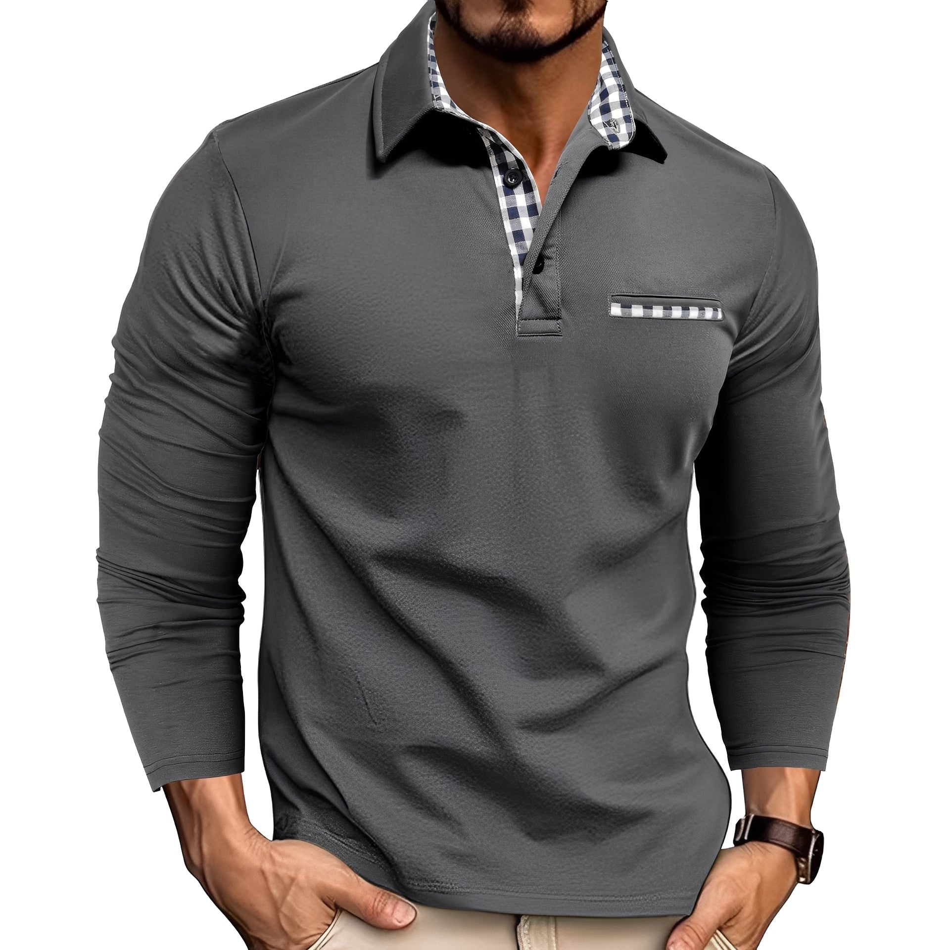 Rupert - Lässiges Langarm-Poloshirt für Herren