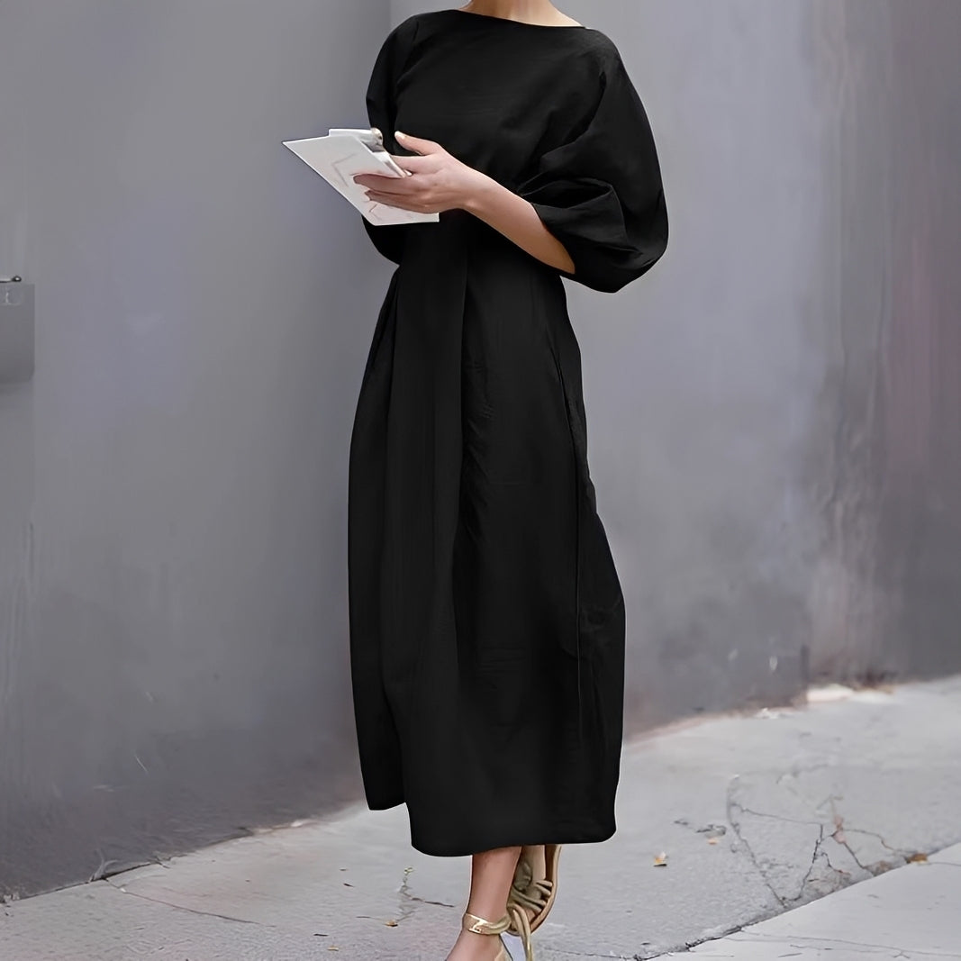 Mariam - Freizeit-Midikleid mit Raffungen
