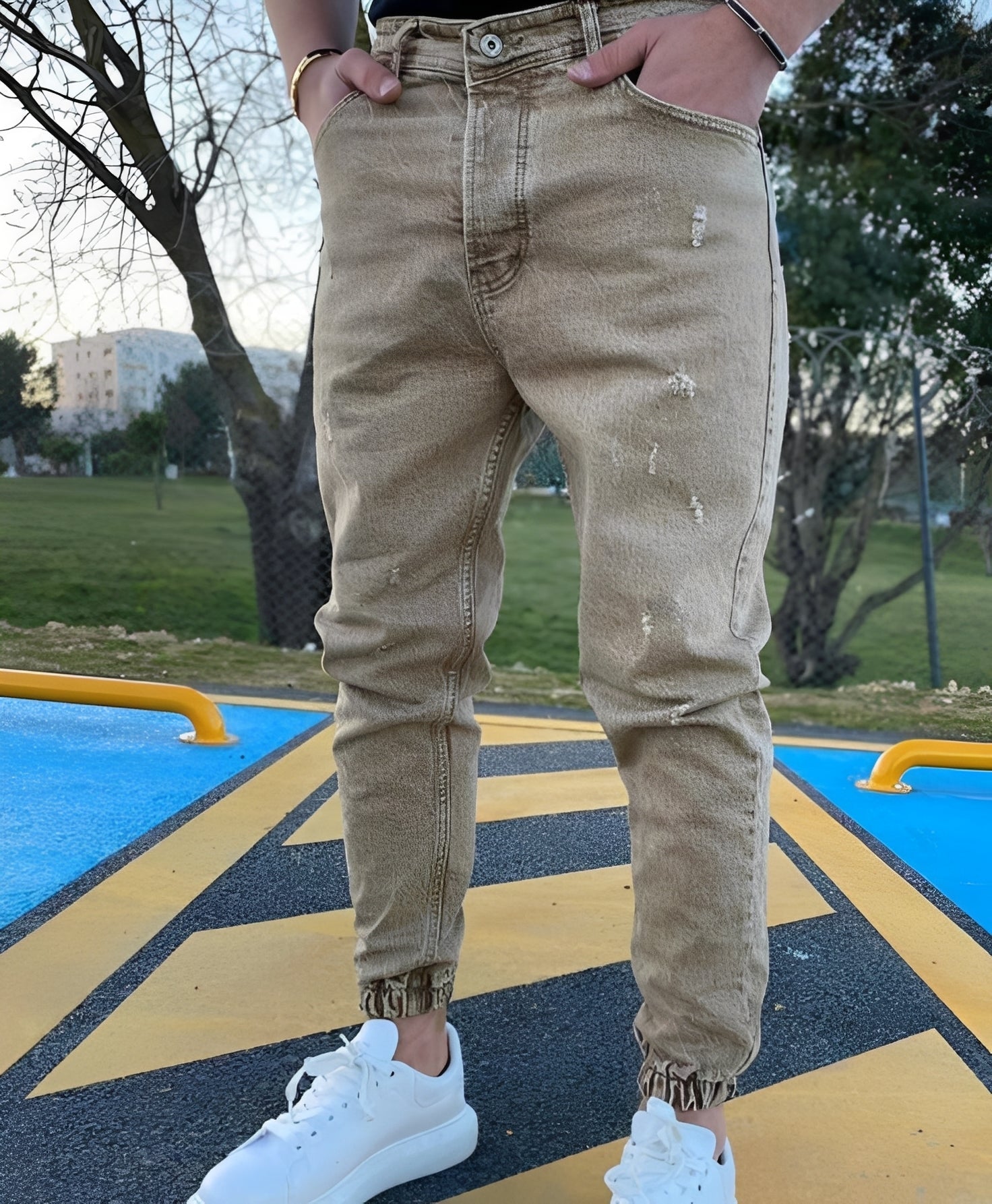 Andre - Stilvolle Herren-Slim-Fit-Jeans mit Rissen