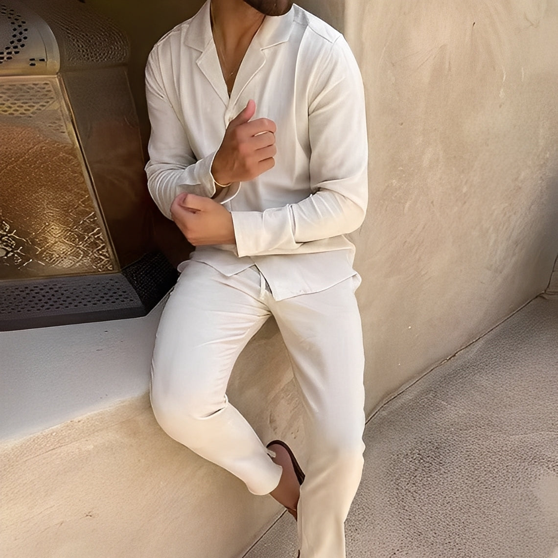 Hadrien - Herren-Set aus Langarmhemd und Hose