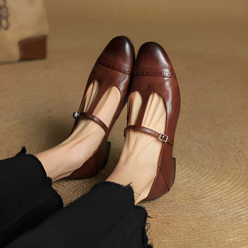 Bella - Trendige Ballerinas mit T-Schnallen-Verschluss