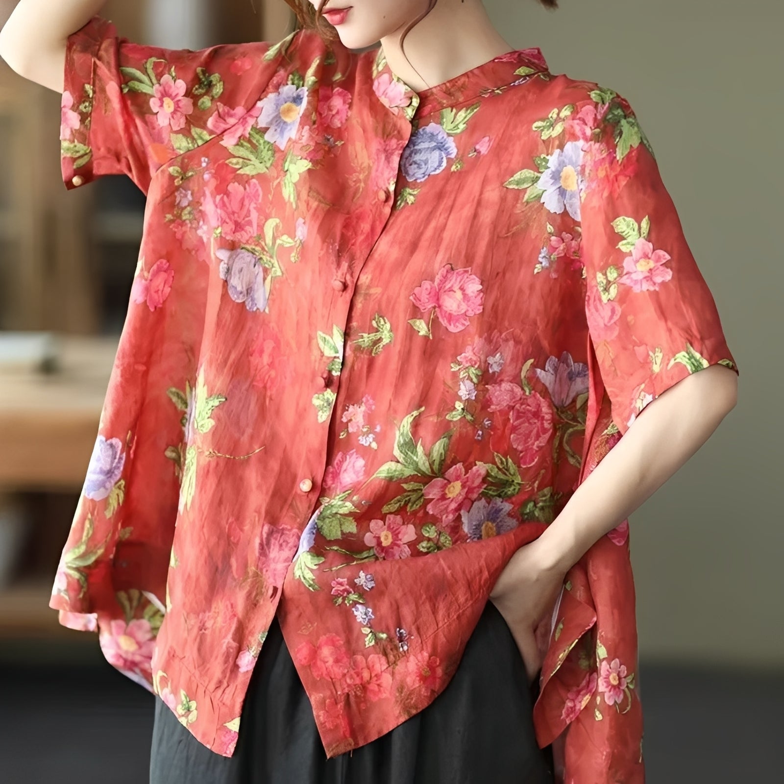 Alana - Schicke Bluse mit halben Ärmeln für Damen
