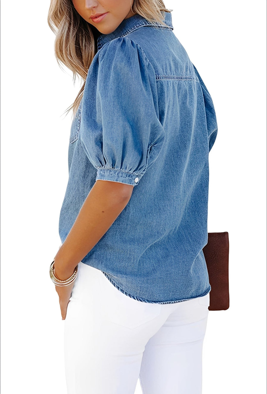 Mila - Elegantes Jeans-Hemd